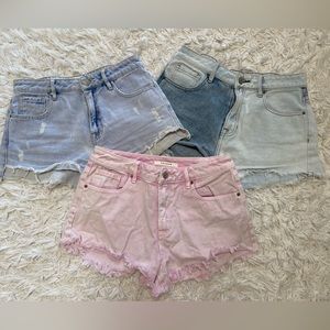 PACSUN High Rise Jean Shorts BUNDLE Women’s 26